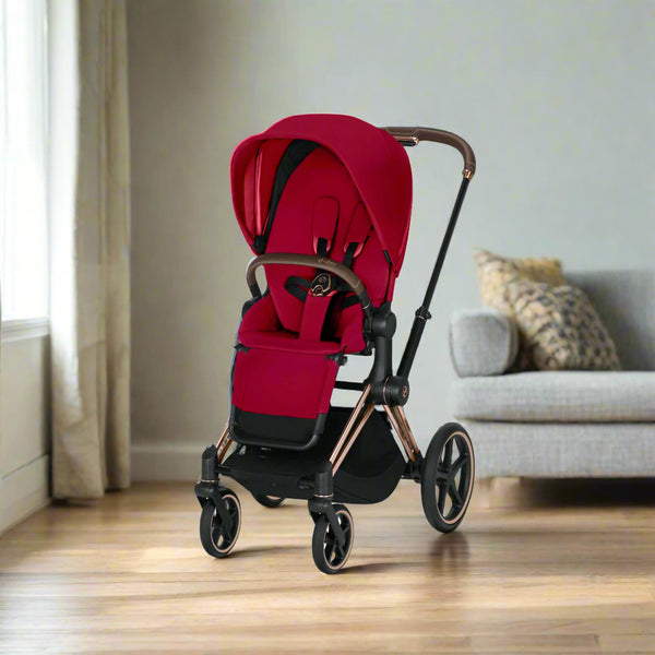 Priam Rose Gold Frame and True Red Seat Pack