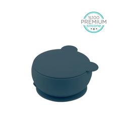 SILICONE BOWLY WITH LID DEEP BLUE