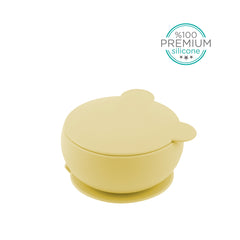 SILICONE BOWLY WITH LID YELLOW