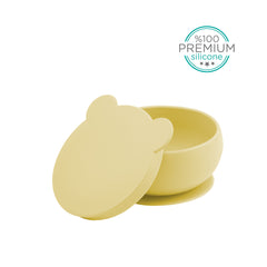 SILICONE BOWLY WITH LID YELLOW