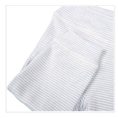 HIGH WAISTED PANTS - BLUE STRIPE (3-6M)