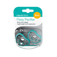 nanobebe Flexy Pacifiers Twin Pack 3m+  (Teal)