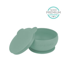 SILICONE BOWLY WITH LID RIVER GREEN