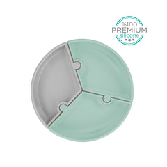 PUZZLE PLATE - RIVER GREEN / POWDER GREY