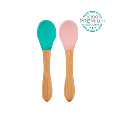 SILICONE SCOOPS 2PCS SET GREEN & PINK
