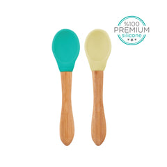 SILICONE SCOOPS 2PCS SET GREEN & YELLOW